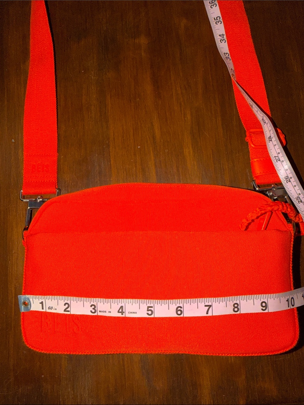 BEIS Bright Orange Crossbody Canvas Bag - Picture 9 of 15